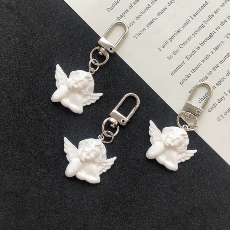 Móc khoá thiên thần, móc khoá dễ thương, móc treo airpod, trang trí ốp lưng điện thoại