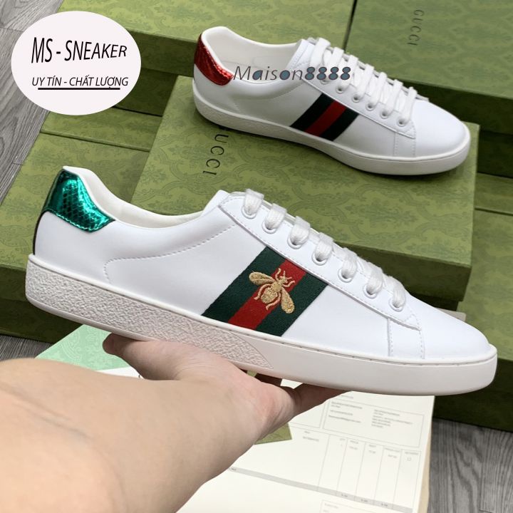 Giày thể thao GUCCI Ong, giày gucci 3 vạch mới full size 36-43 full phụ kiện/MS Sneaker