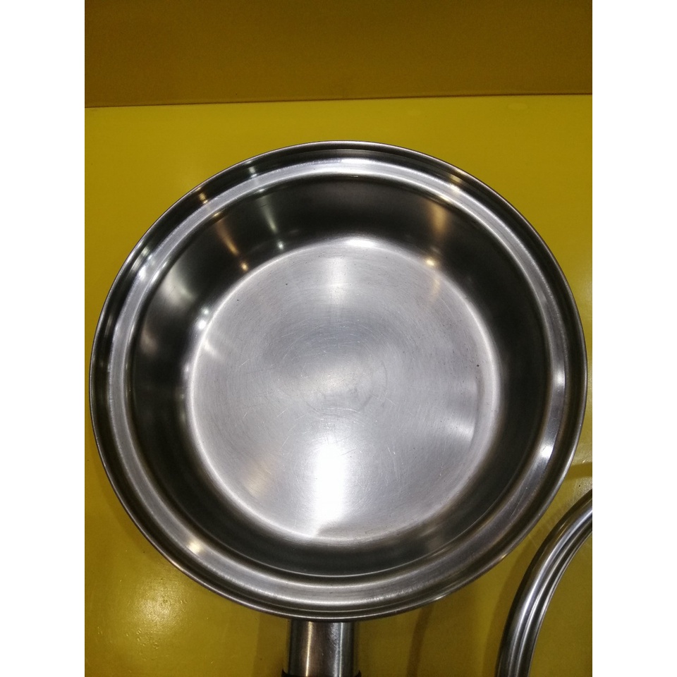 Chảo inox Cladex nội địa Nhật, size 22cm, cao 6cm (mã 941), Dùng được bếp từ