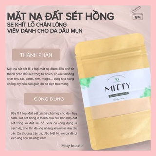 Pink Clay Mask - Đất Sét Hồng Pháp Mitty
