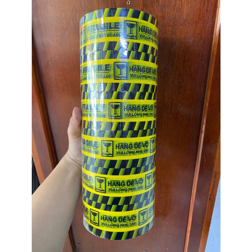 Băng keo hàng dễ vỡ loại 100 yard, nặng 200g ( 1 cây 1kg2 ), siêu dính, nhiều keo