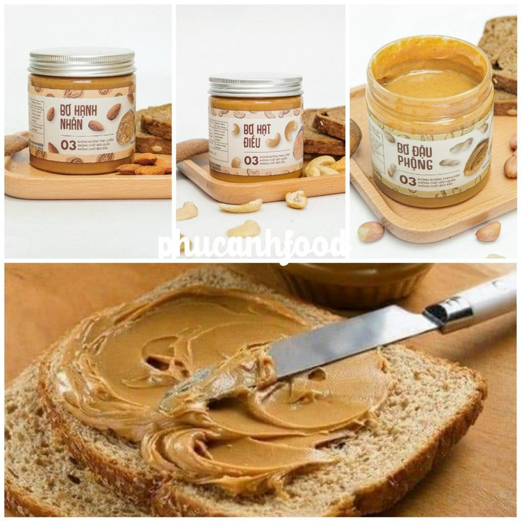 Bơ đậu phộng, bơ hạnh nhân , bơ hạt điều dùng phết bánh mì ăn kiêng giảm cân BAKER BAKING.