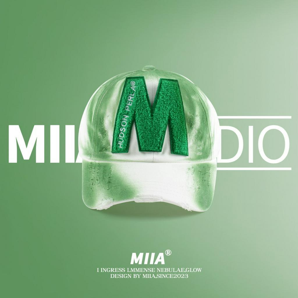 Mũ Lưỡi Trai Họa Tiết Chữ M Màu Sắc Gradient Phong Cách Hàn Quốc Độc Đáo