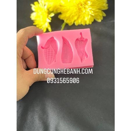 Khuôn Silicone Rau Củ trái bắp măng tây vĩ 3