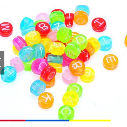 [Mã FAMAYFA giảm 10K đơn 50K] 5-25gam Hạt Chữ Cái tròn nền trong đủ màu | BigBuy360 - bigbuy360.vn