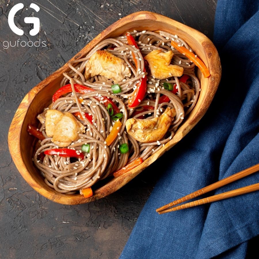 Combo 2 túi Bún gạo ăn kiêng GUfoods - (Mix 2 vị lứt đen + lứt huyết rồng) - Giảm cân, Thực dưỡng, Eat clean