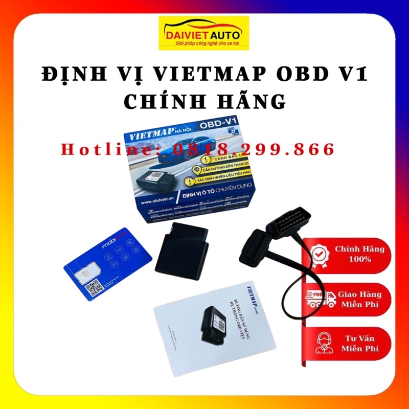 Định vị OBD V1 chính hãng viet map Tại Đại Việt Auto