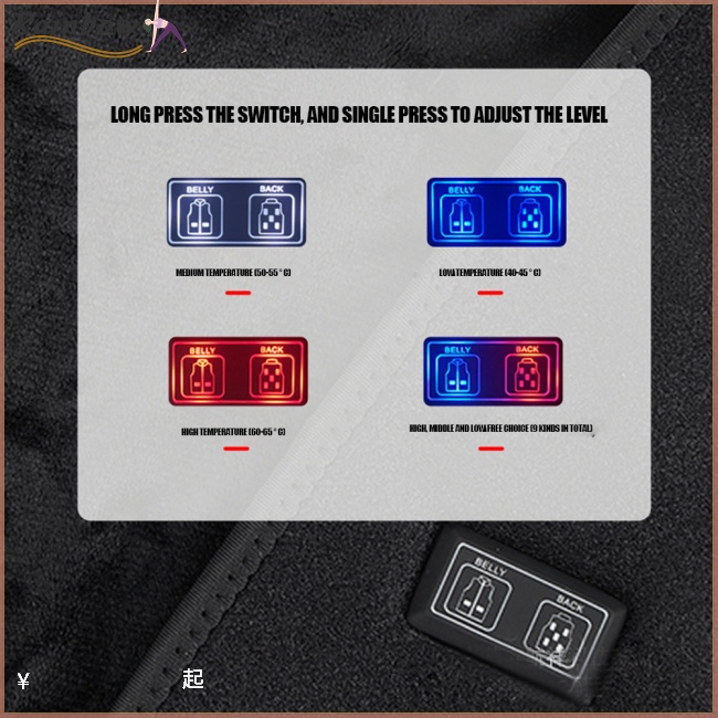 Áo Sưởi Ấm Usb Không Tay Có Thể Điều Chỉnh 3 Chế Độ Bảo Vệ Chống Gió