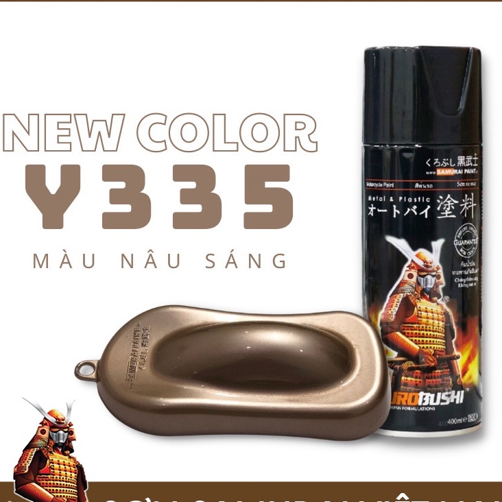 Sơn Xịt Samurai Màu Nâu Sáng - Mã Y335*