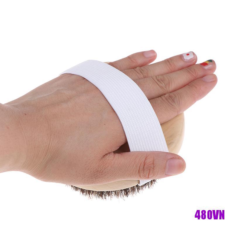 1 Bàn Chải Tắm Bằng Lông Ngựa Tự Nhiên Cho Da Khô