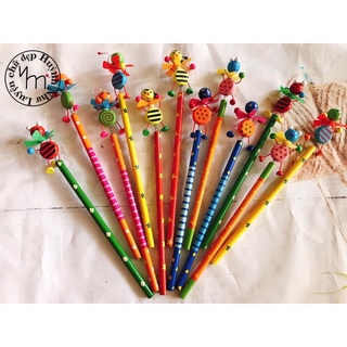 🌻 Bút chì 2B có đồ chơi 3D lúc lắc (VPP)