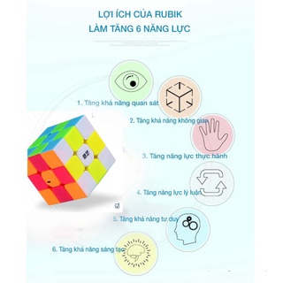 Rubik 3x3 QiYi Warrior S Stickerless Rubic 3 Tầng Không Viền