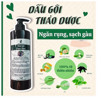 Dầu gội thảo dược ngăn rụng tóc, sạch gàu ngứa, kích thích mọc tóc, kiềm dầu chống bết