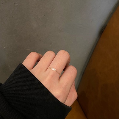 Nhẫn Hở Đính Đá Zircon Hình Trái Tim Dễ Thương Phong Cách Hàn Quốc Dành Cho Nữ