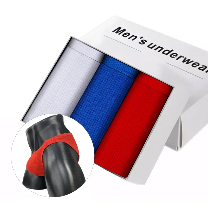 Bộ 3 Quần Lót Cotton Mềm Chữ U Lưng Thấp Thoáng Khí Nhanh Khô Thời Trang Cho Nam AD7202