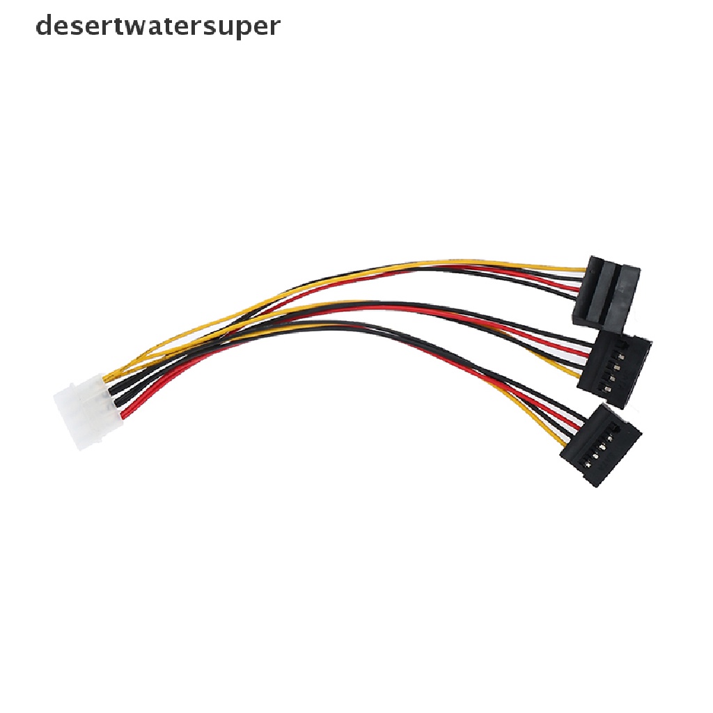 DSVN 4Pin IDE Molex To 3 ATA SATA Power Splitter Extension Cable Connectors .