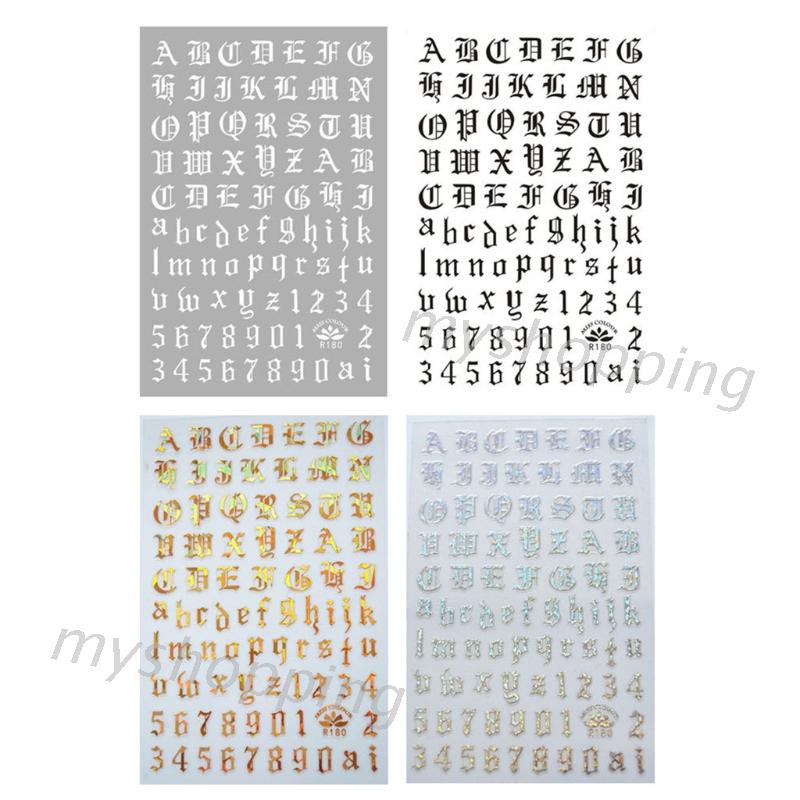 Set 4 Nhãn Dán Trang Trí Móng Tay