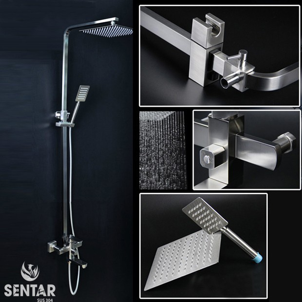 CÂY SEN TẮM INOX 304 VUÔNG SENTAR