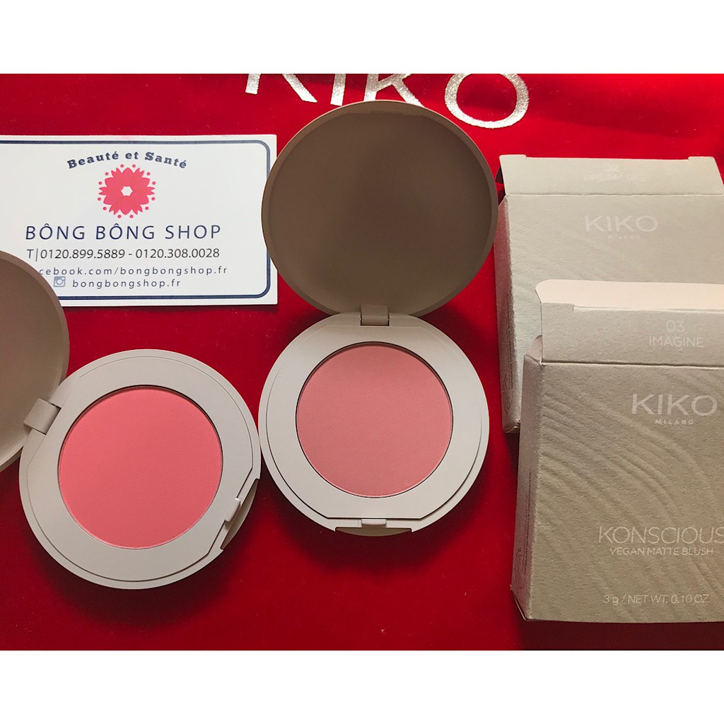 (Chuẩn Pháp) Phấn má hồng Kiko Konscious Vegan Matte Blush