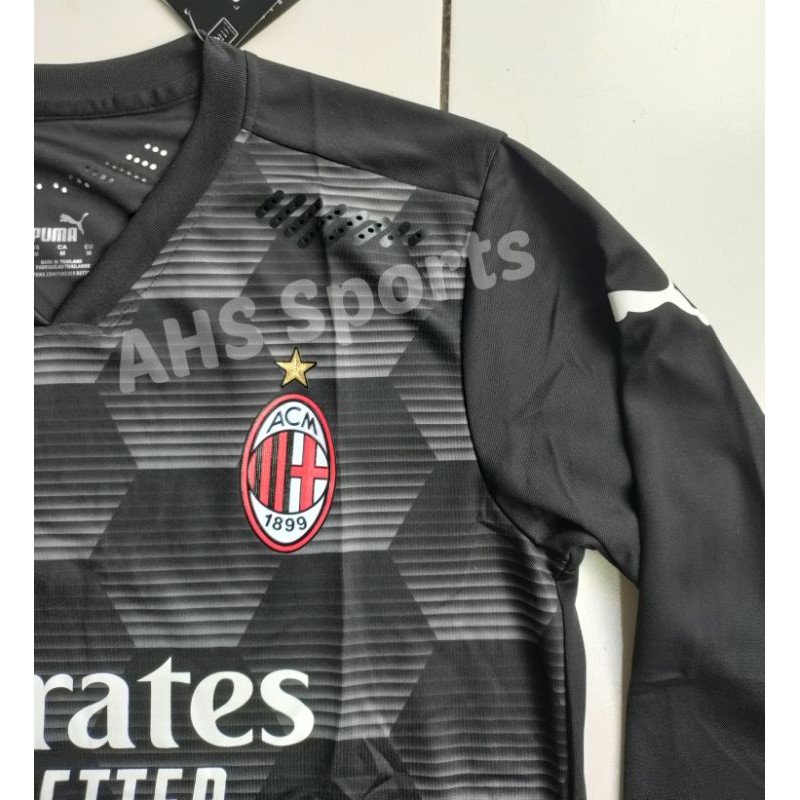 Áo Thủ Môn Jersey Milan Gk Ls Tay Dài Màu Đen Pi 20 21 2020 2021