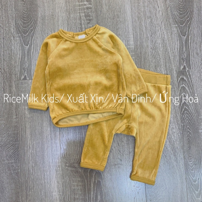 Bộ nhung hm màu vàng xuất dư xịn
