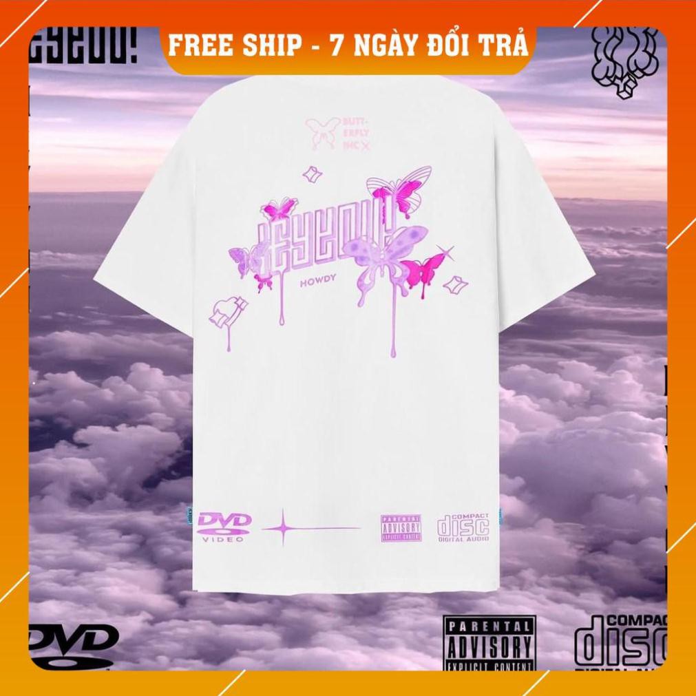 Áo Thun Tay Lỡ HEYYOU BUTTERFLY Form Rộng Unisex (2 Màu)