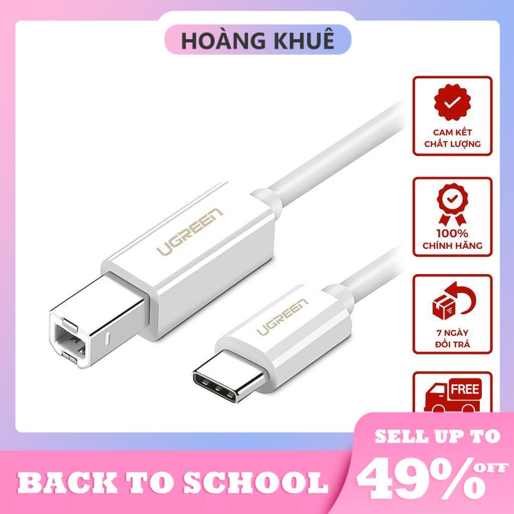Cáp máy in sử dụng cho thiết bị hỗ trợ cổng USB Type C dài 1-1.5m UGREEN US241