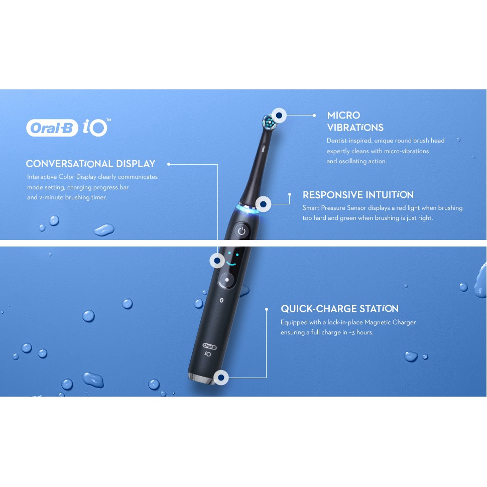 Bàn Chải Điện Oral B iO Series 7, Series 8, Series 9 | Electric Toothbrush công nghệ Ai