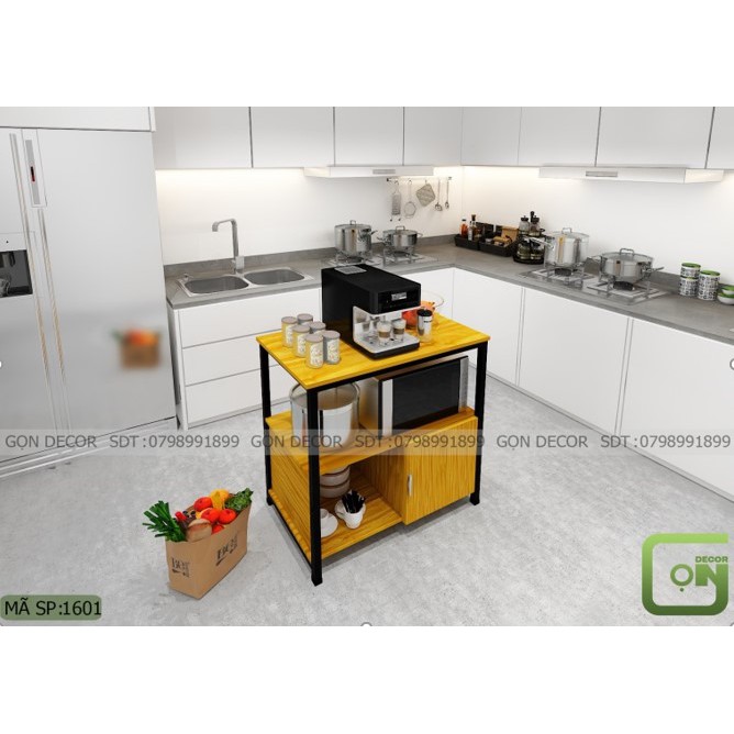 Kệ lò vi sóng, lò nướng  Khung sắt, Gỗ MDF  YL160-1 - 80x84x50 cm | BigBuy360 - bigbuy360.vn