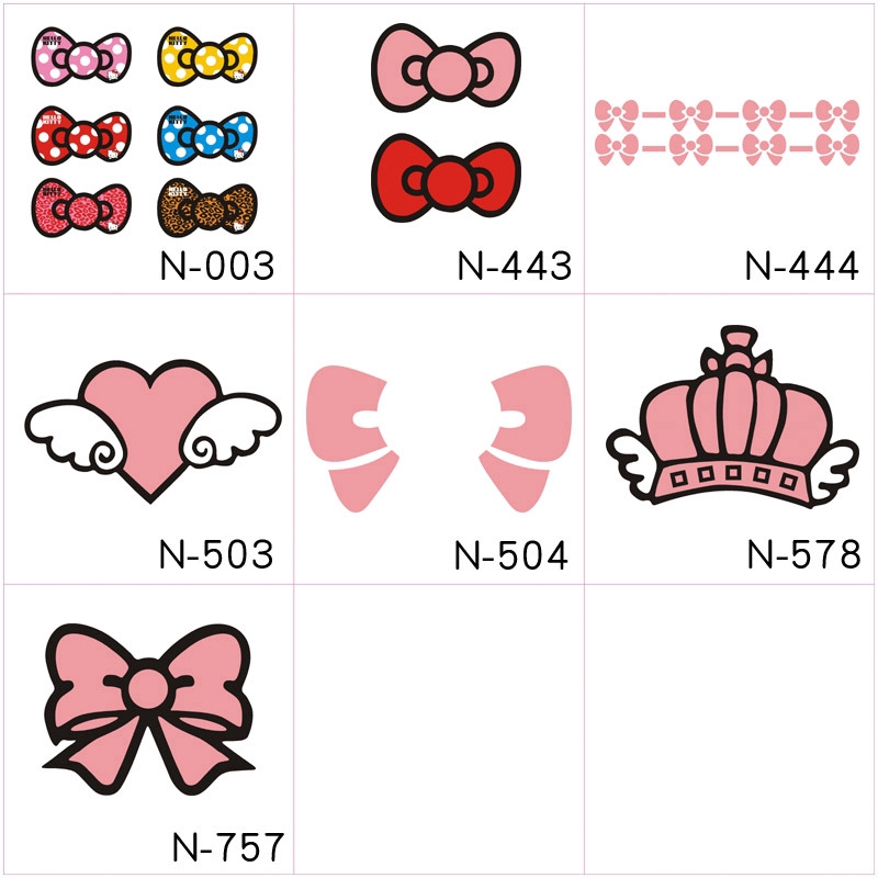 Miếng Đề Can Dán Trang Trí Xe Hơi / Cửa Sổ Hình Nơ Hoạt Hình Chống Nước