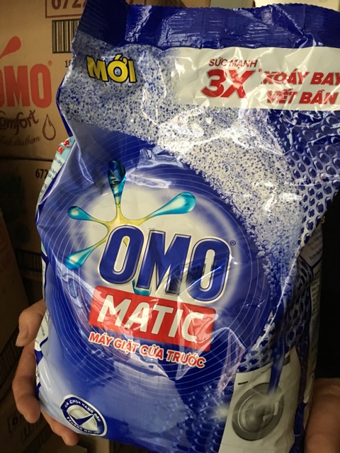 Bột Giặt OMO Matic Cho Máy Giặt Cửa Trước Hộp 6Kg (màu xanh)