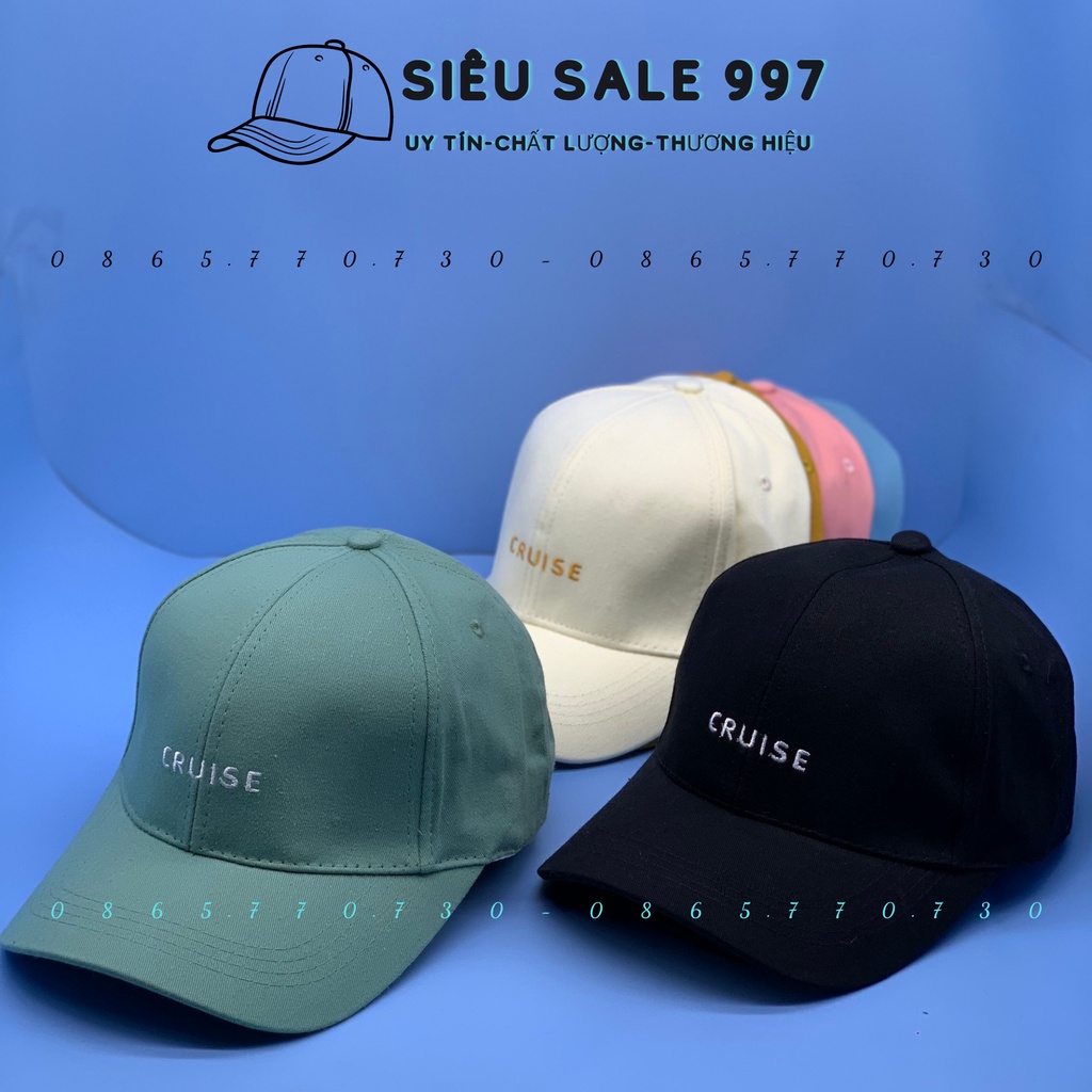 MŨ LƯỠI TRAI THÊU CRUISE, NÓN KẾT THÊU PHONG CÁCH HÀN QUỐC UNISEX