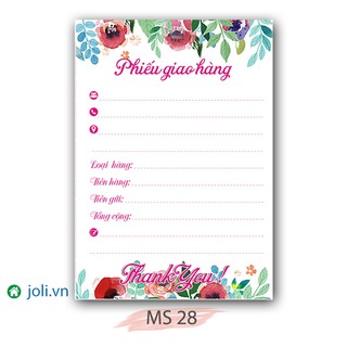Phiếu ship hàng giao hàng 15k 100 tờ
