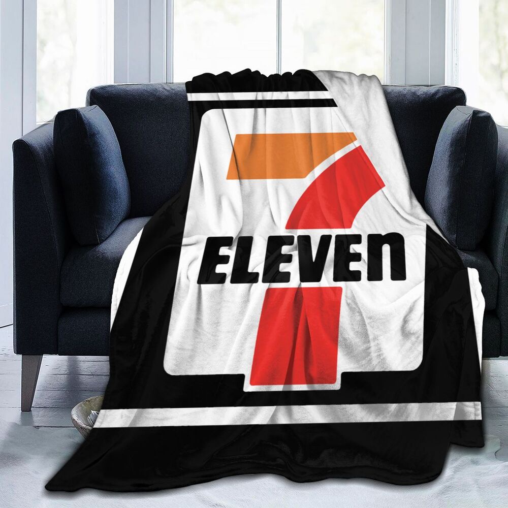 Ultra-Soft Micro  FleeceBlanket 7 11 Seven Eleven Retro Logo Warm Throw Lightweight