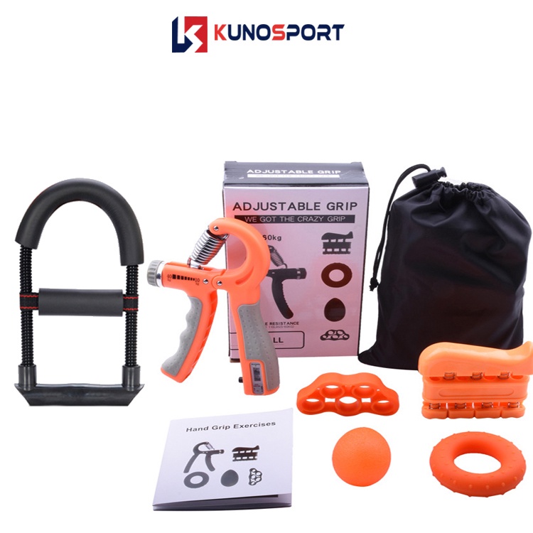 Combo 6 Món Dụng Cụ Tập Tay KUNO SPORT Phục Hồi Chức Năng Tập Cổ Tay Ngón Luyện Tập Tại Nhà