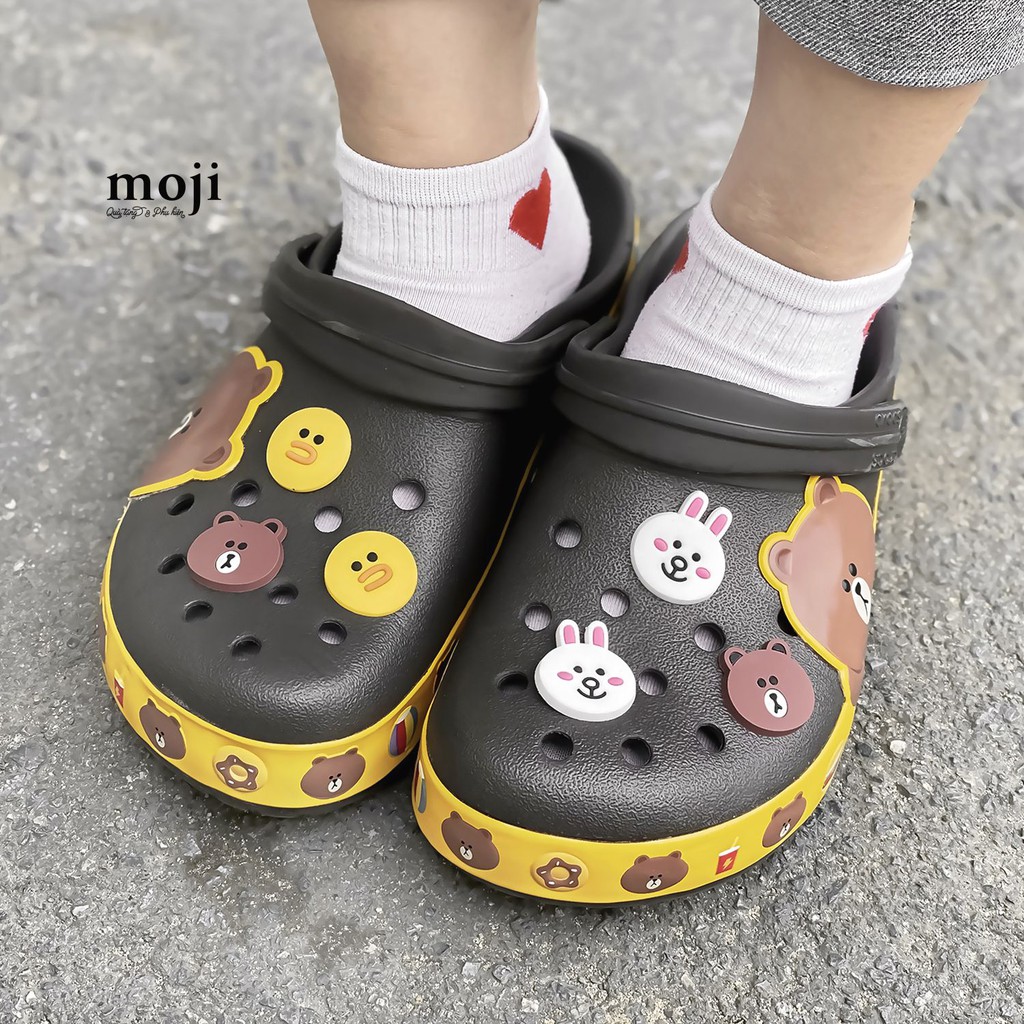 Dép cross cho bé trai và bé gái  hoạ tiết croos thỏ hồng bunny, ngựa ponny gấu brow, khung long