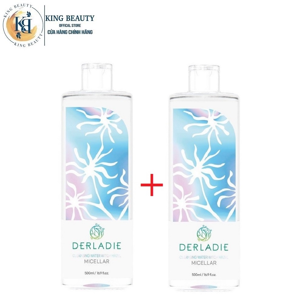 [MUA 1 TẶNG 1] Nước Hoa Hồng Dưỡng Ẩm, Dịu Nhẹ Chiết Xuất Cây Phỉ Derladie Natural Witch Hazel Toner 500ml