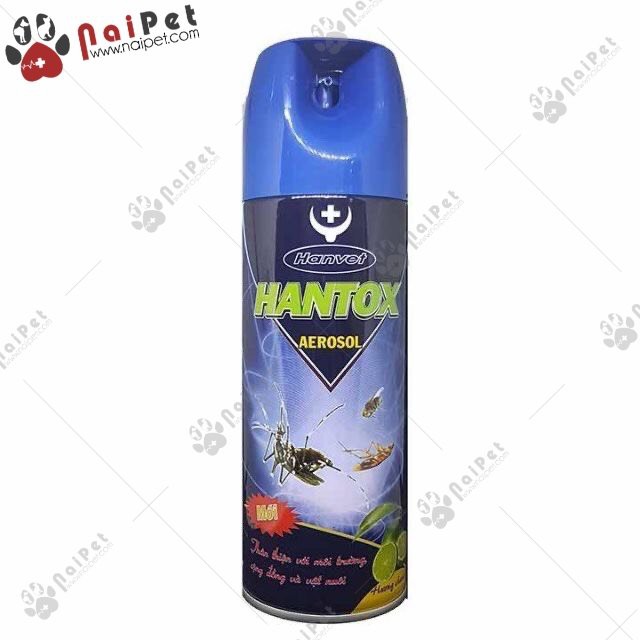 Bình Xịt Diệt Muỗi Ruồi Kiến Gián Hantox Aerosol Hanvet 600ml