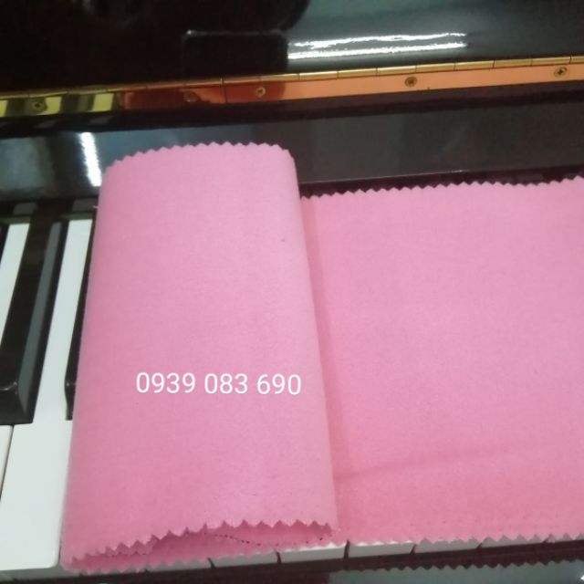 59K Khăn phủ phím đàn Piano Nhật Bản, màu hồng