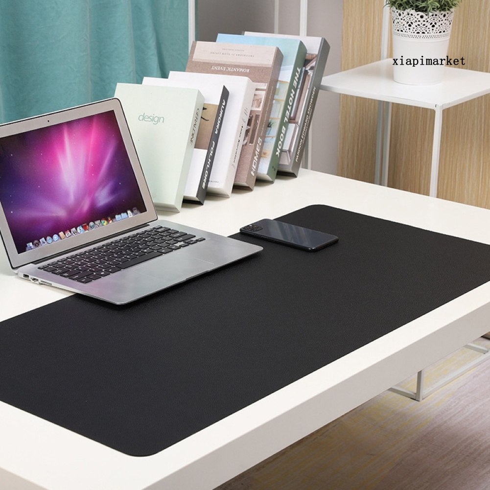 LOP_Double-sided Waterproof Portable Faux Leather Mouse Pad Desktop Mat Table Cover