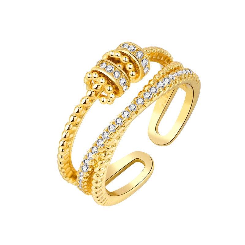 Nhẫn Đính Hạt Xoay Chống Căng Thẳng Dành Cho Nam Nữ