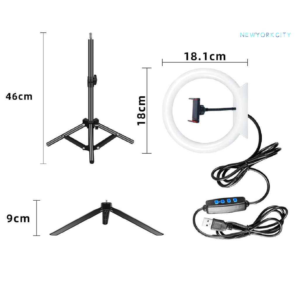 Vòng Đèn LED RGB Có Thể Điều Chỉnh Nguồn USB Hỗ Trợ Chụp Ảnh / Live Stream