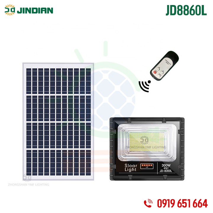 [XẢ KHO THU HỒI VỐN] Đèn năng lượng mặt trời 60W Jindian JD8860L