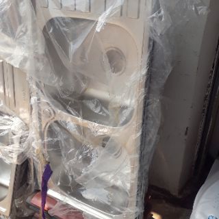 Bồn chén 2 hộc 1 cánh inox cao cấp