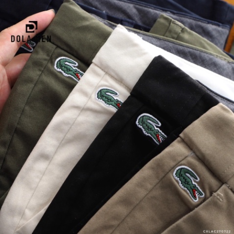 Quần Dài Kaki Nam LACOSTE LƯNG CẠP CHUN Co Giãn Hàng Xuất Xịn Có Big Size
