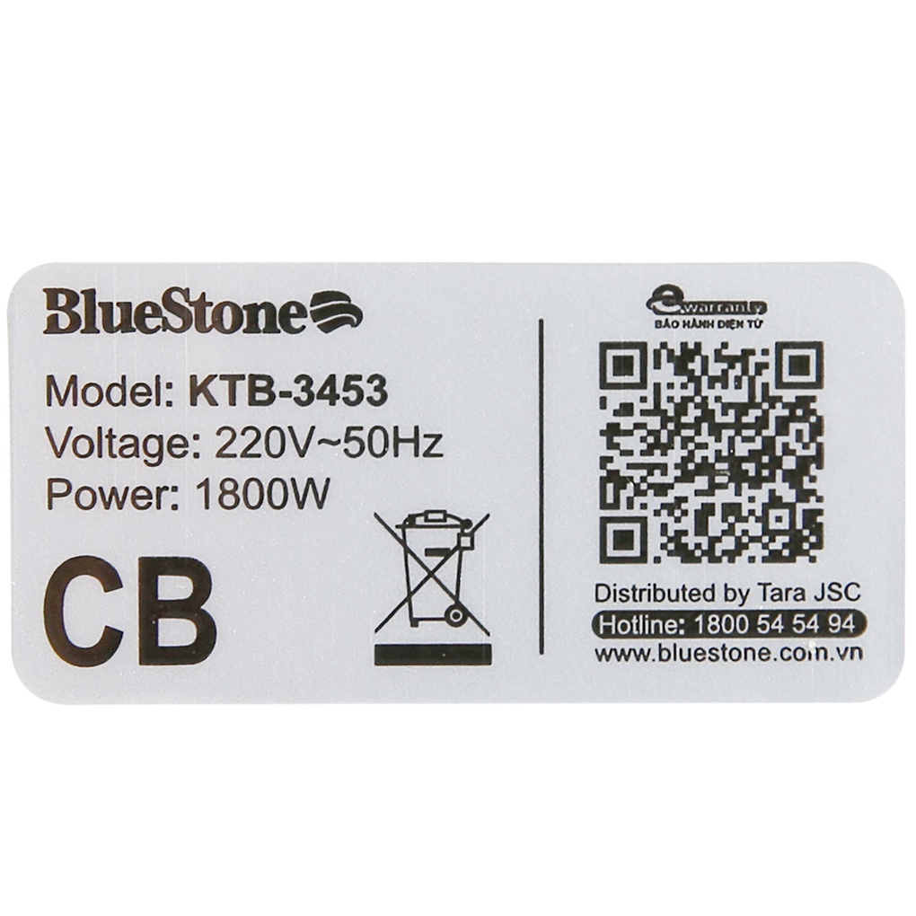 [Mã ELHADEV giảm 4% đơn 300K] Bình đun siêu tốc Bluestone 1.5 lít KTB-3453 kem