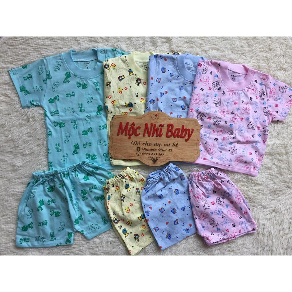 bộ cotton thái lan chất cực mát và đẹp ạ, có size 0-12m