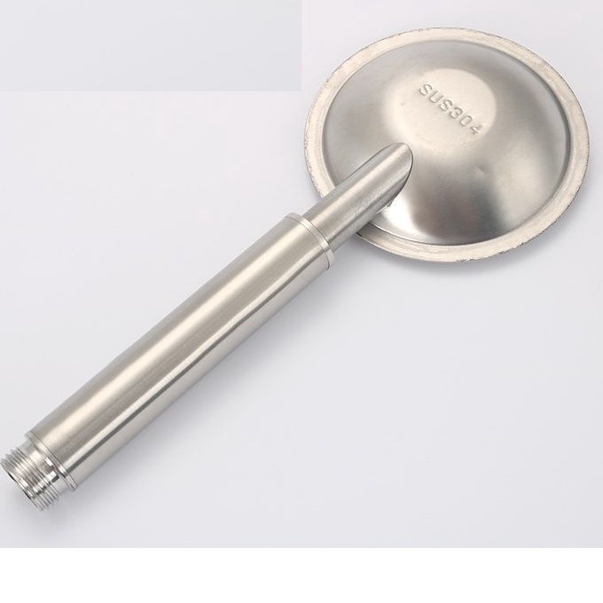 Tay sen tắm INOX 304 bóng chuẩn cao cấp dáng tròn đảm bảo sáng bóng chống han gỉ tặng kèm dây sen inox - QM062