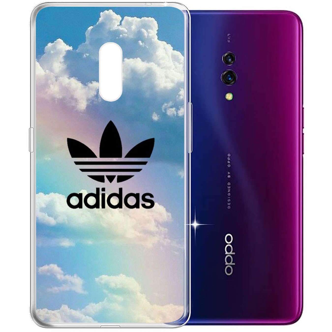 Ốp lưng silicon họa tiết logo Adidas cho Samsung Galaxy A71 A70 M20 A6 Plus A7 A8 A9 2018 A6+ S7 Edge