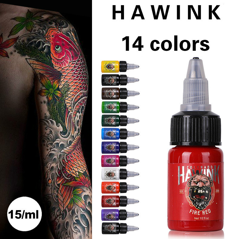 1/2 oz (15ml) Preferred professional tattoo Ink makeup paint, available in 14 body paint colors